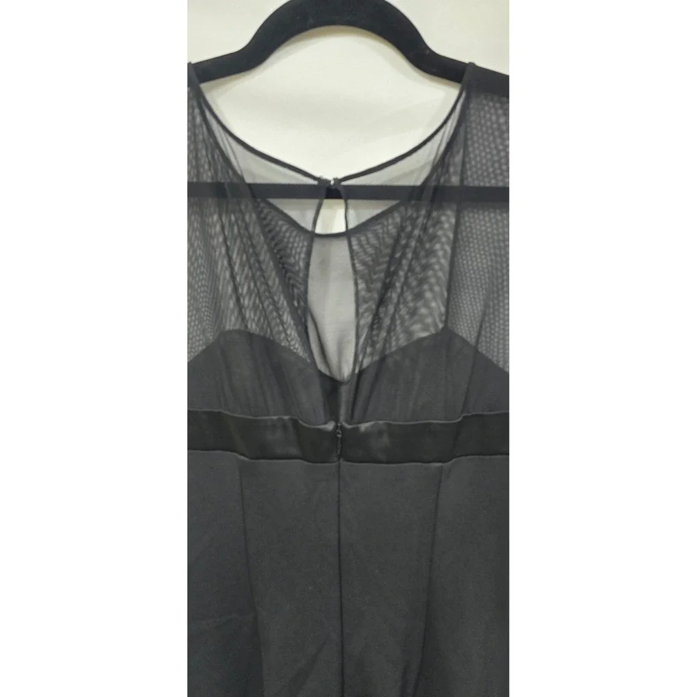 Y2K Cach's women 8 black mini dress bodycone cocktail mesh shoulders‎